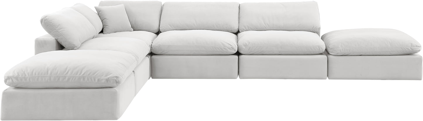 dolce cream velvet modular sectional sec6e