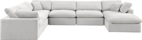 Dolce Cream Velvet Modular Sectional Sec7A
