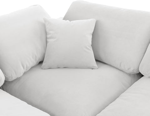 Dolce Cream Velvet Modular Sectional Sec7A