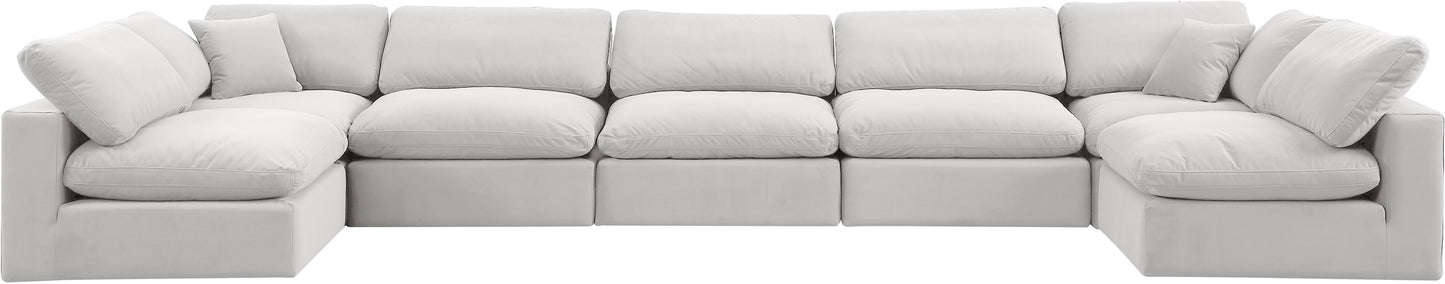 dolce cream velvet modular sectional sec7b