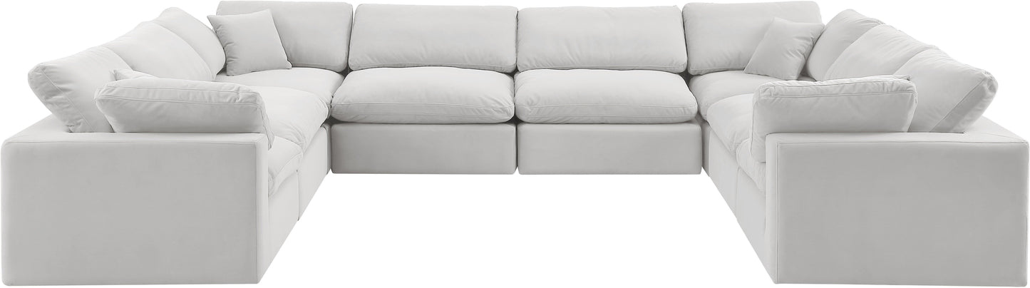 dolce cream velvet modular sectional sec8a