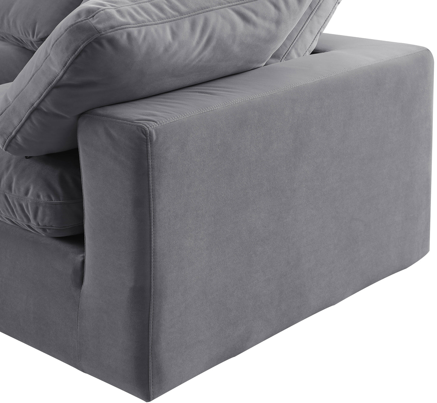 dolce grey velvet modular corner chair corner