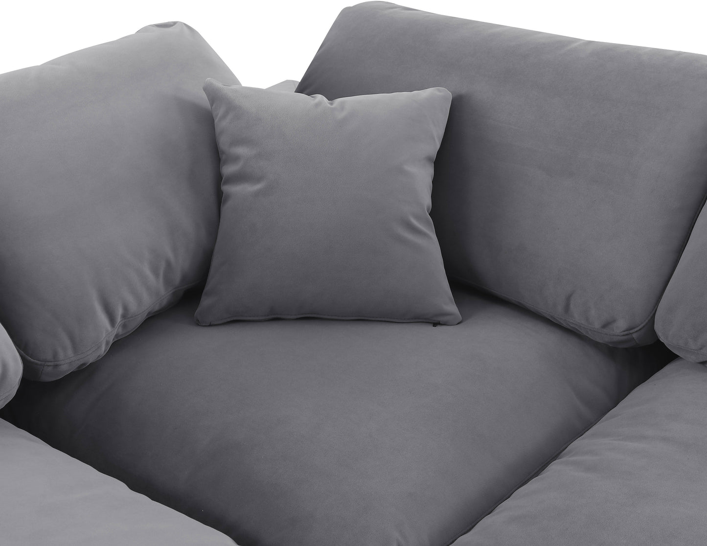 dolce grey velvet modular sofa s119