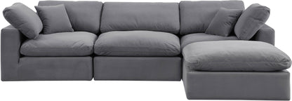 Dolce Grey Velvet Modular Sectional Sec4A