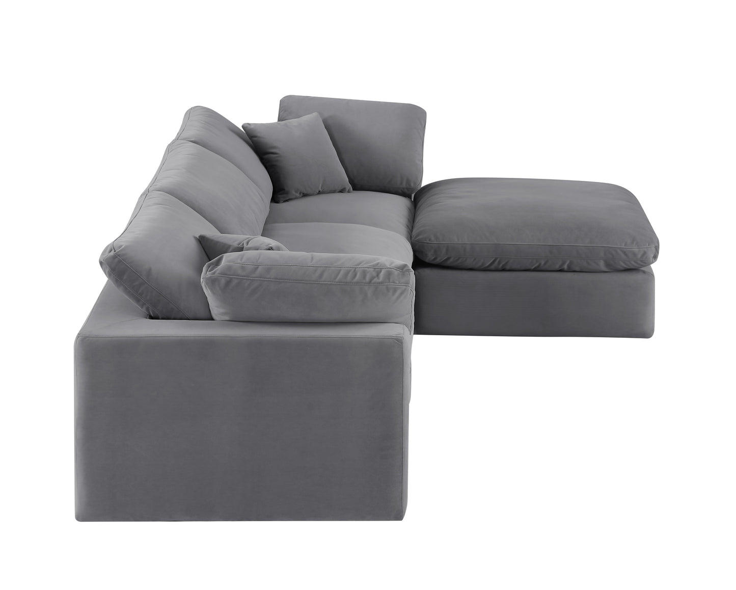 dolce grey velvet modular sectional sec4a