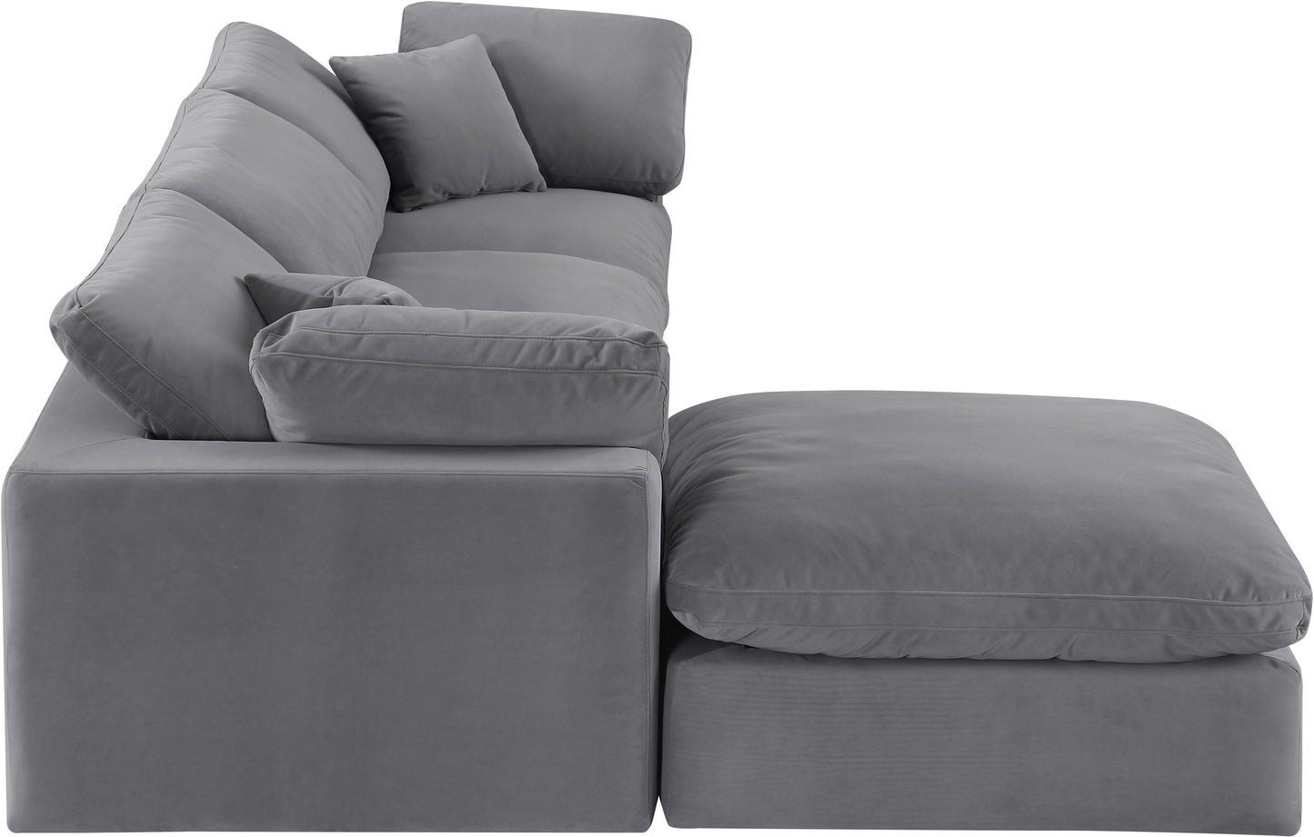 dolce grey velvet modular sectional sec4a