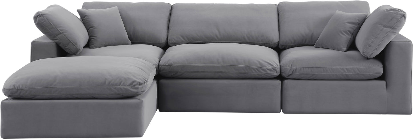 dolce grey velvet modular sectional sec4a