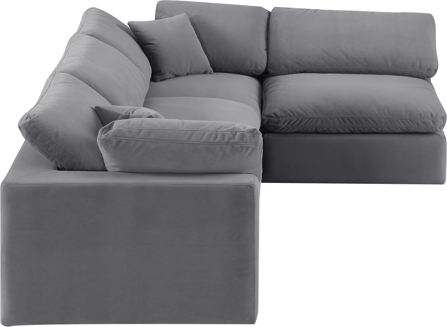 dolce grey velvet modular sectional sec4b