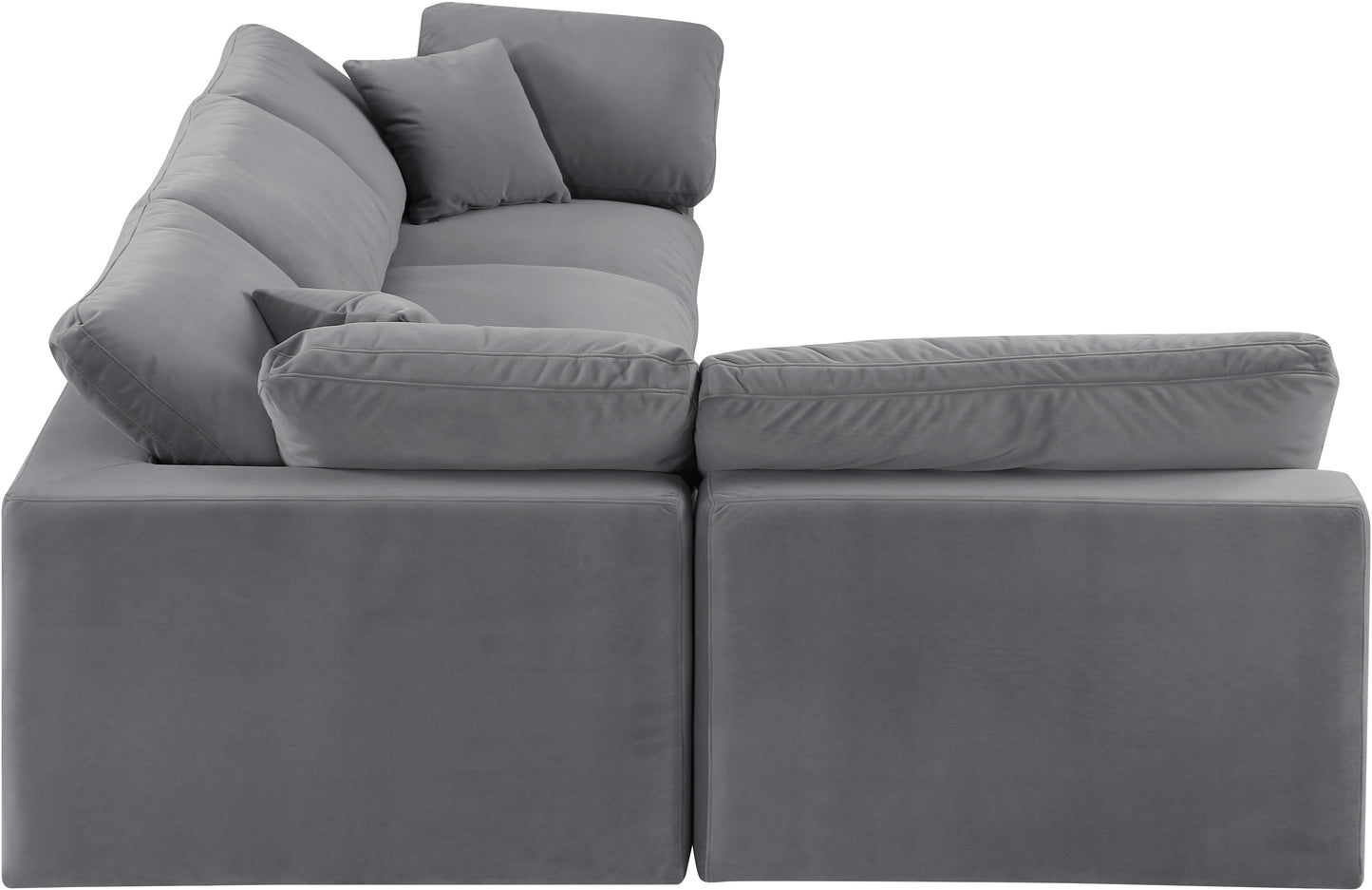 dolce grey velvet modular sectional sec4b