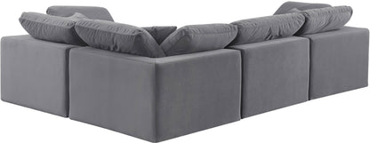 Asher Grey Velvet Modular Sectional