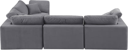 Asher Grey Velvet Modular Sectional