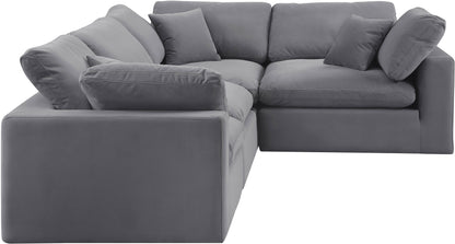 Asher Grey Velvet Modular Sectional