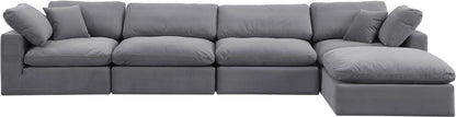 Dolce Grey Velvet Modular Sectional Sec5A