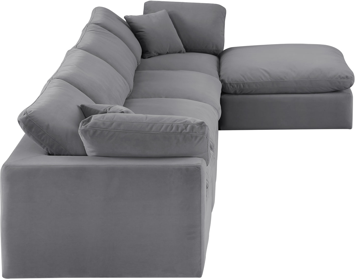 dolce grey velvet modular sectional sec5a