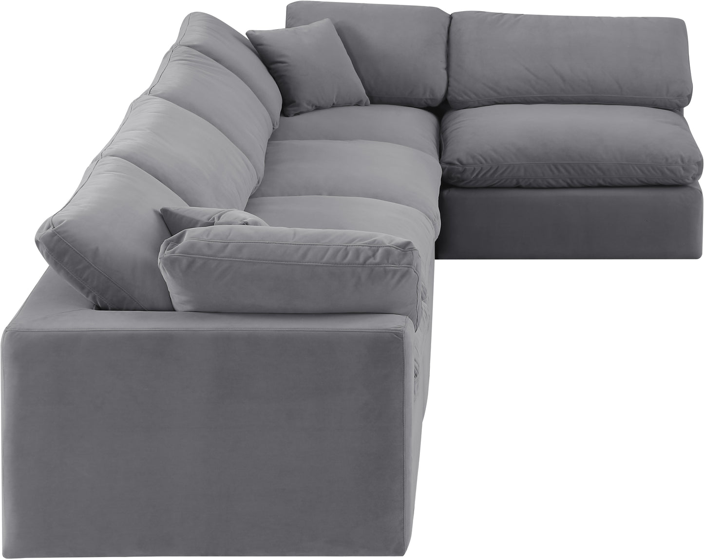 dolce grey velvet modular sectional sec5d