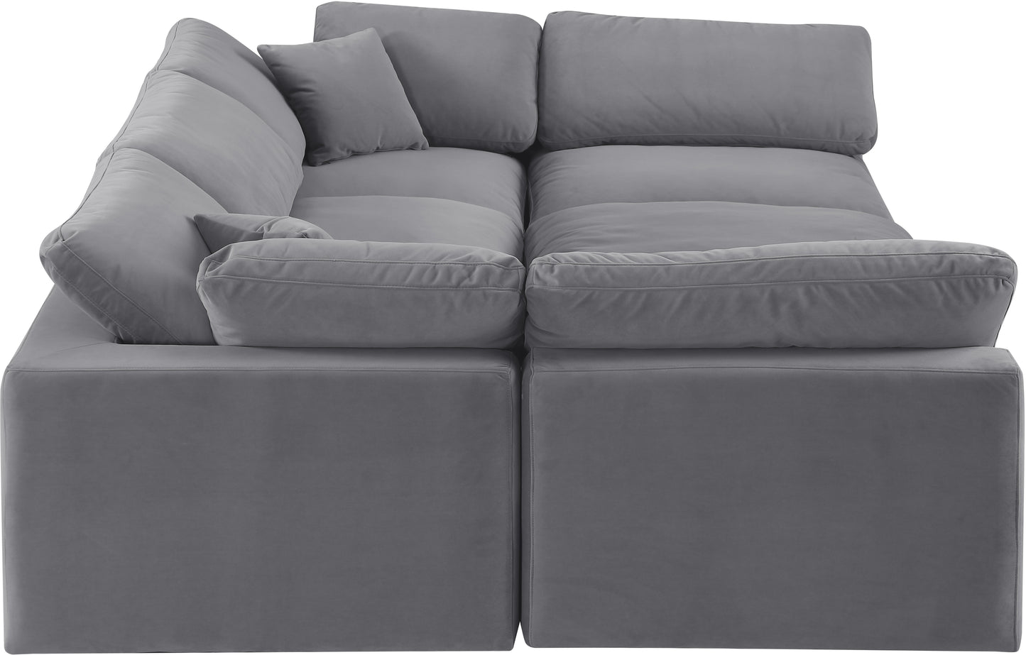 dolce grey velvet modular sectional sec6c