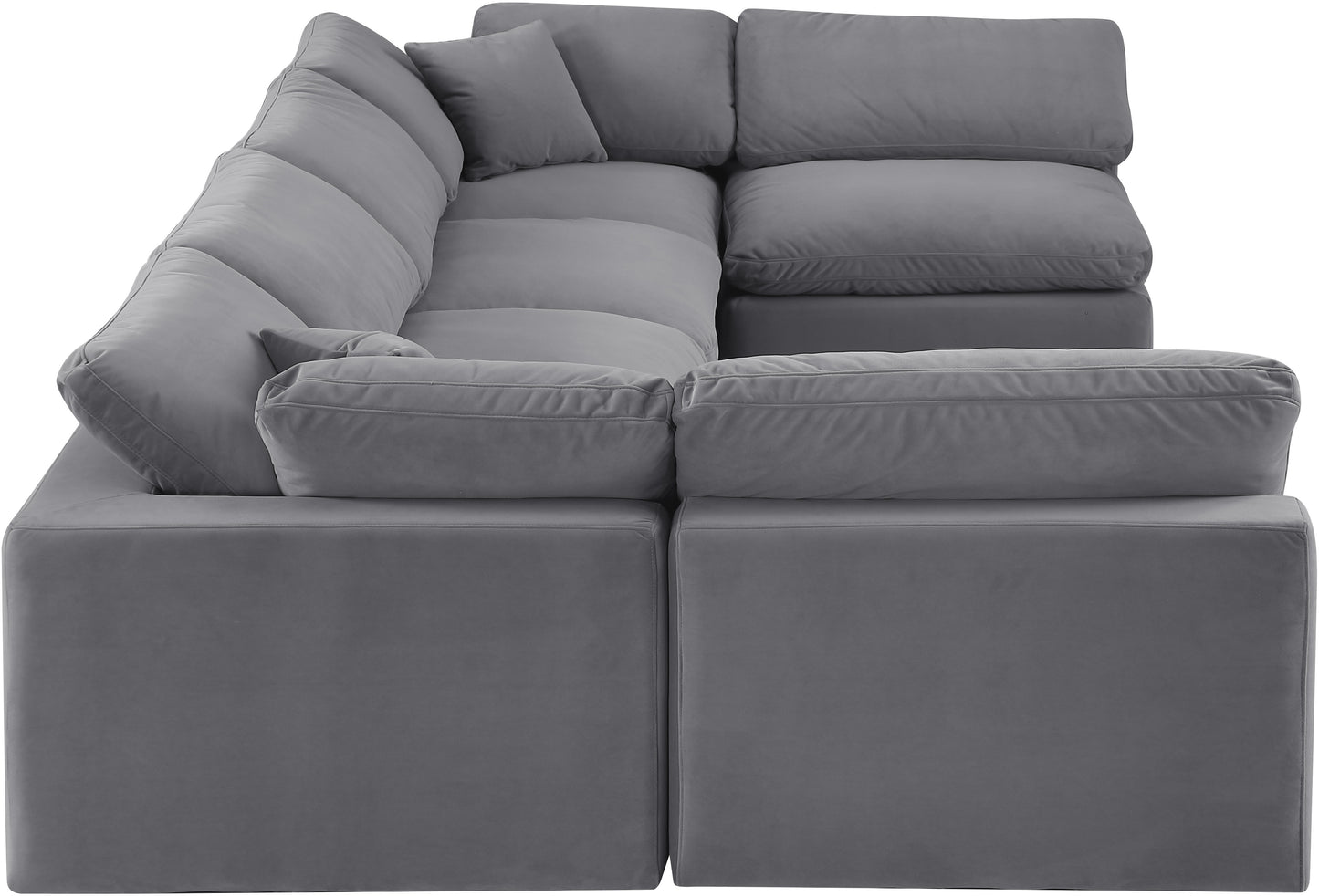 dolce grey velvet modular sectional sec6d