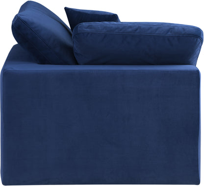 Dolce Navy Velvet Modular Corner Chair Corner