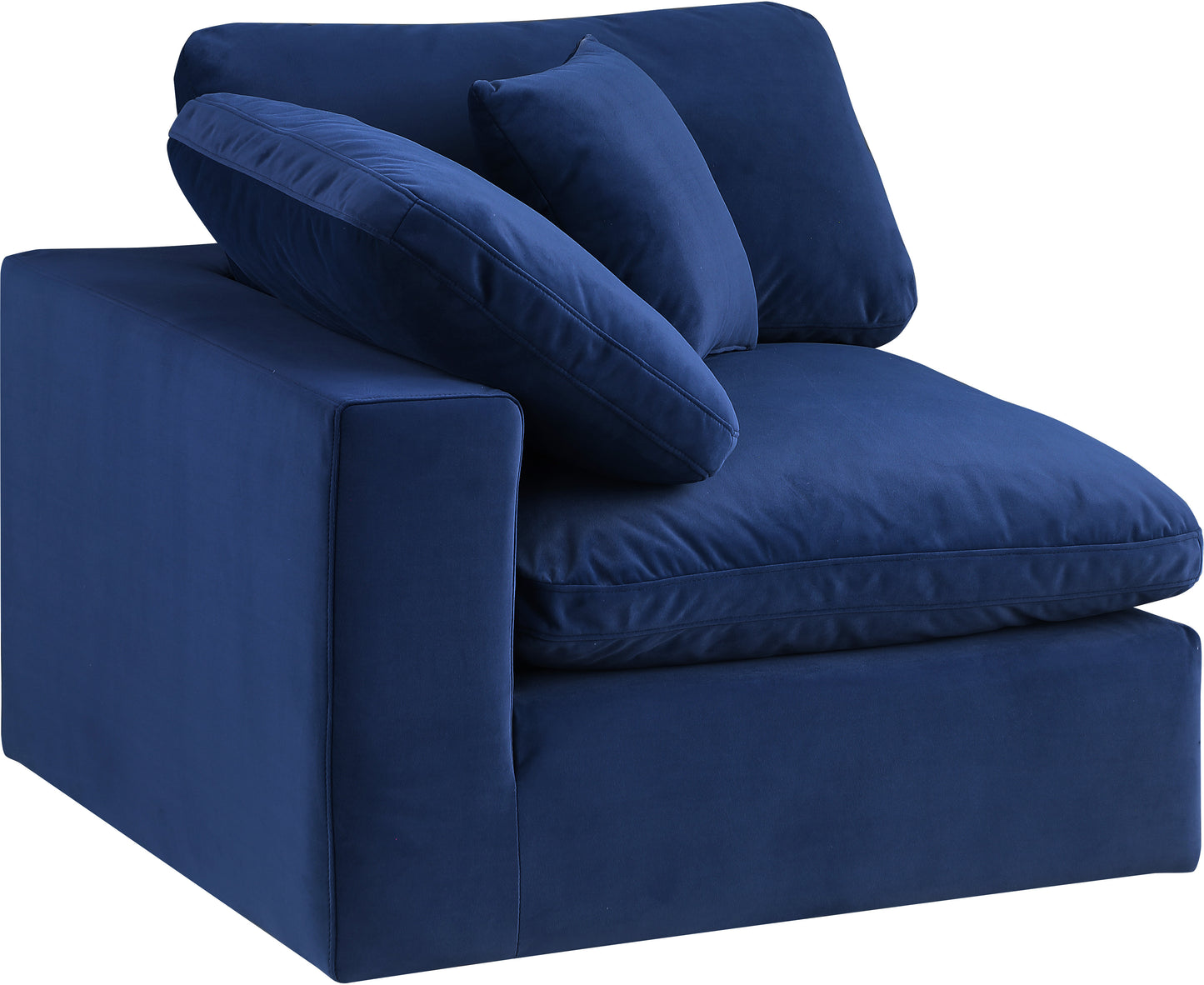 dolce navy velvet modular corner chair corner