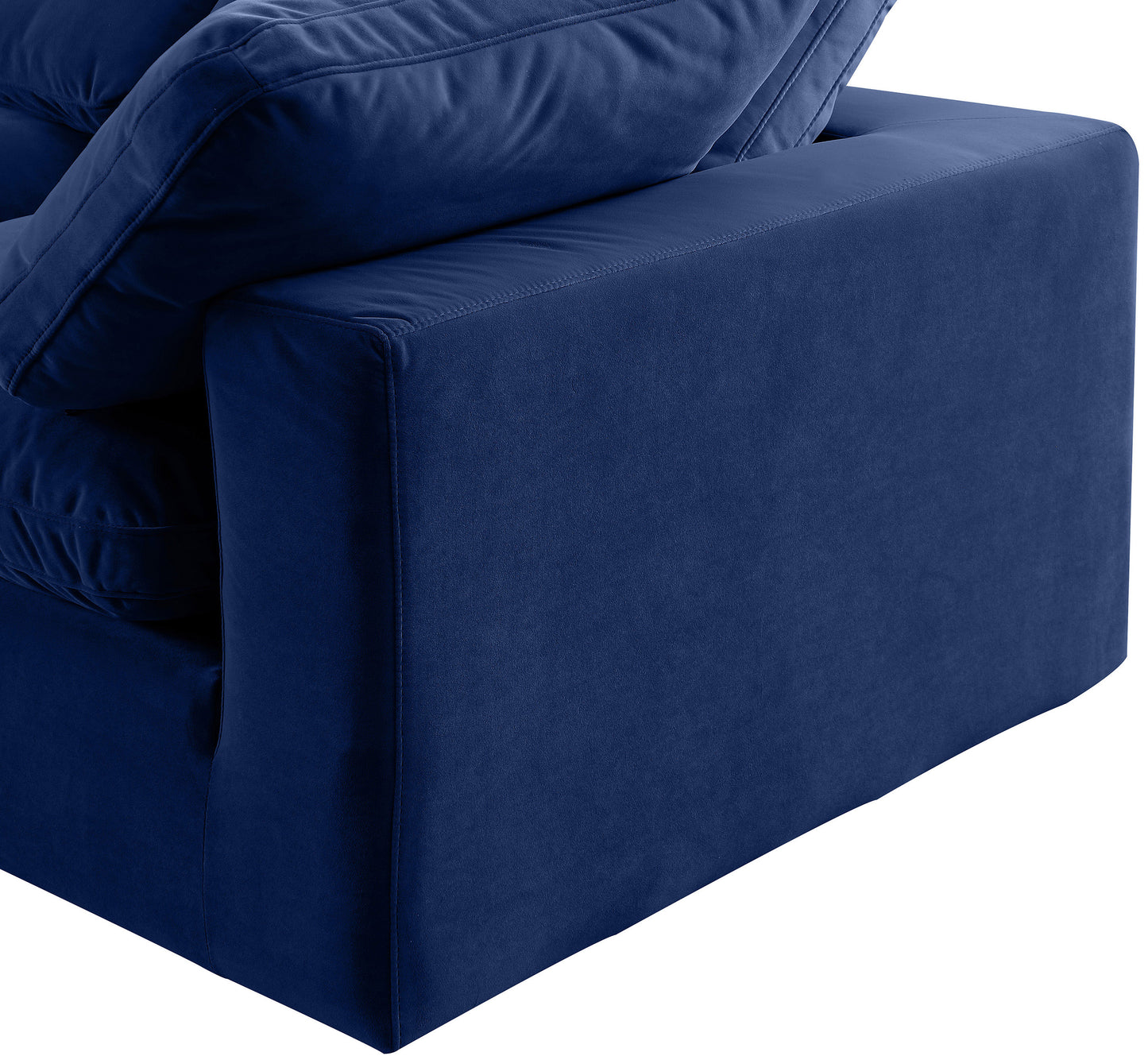 dolce navy velvet modular corner chair corner