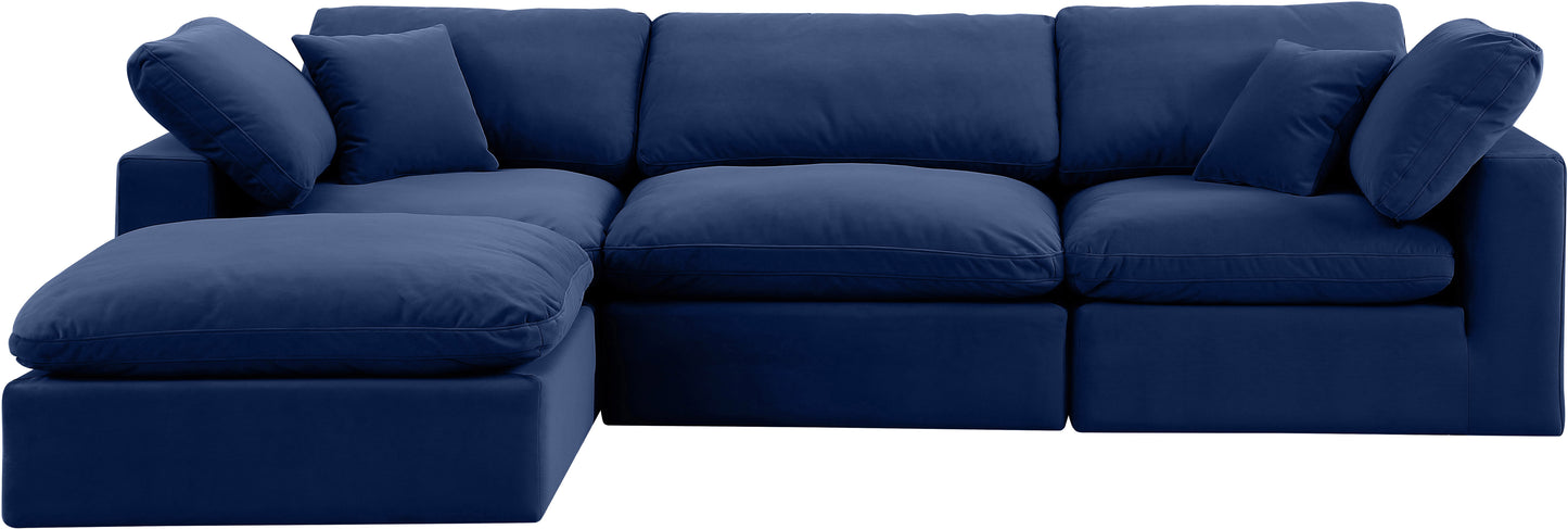 dolce navy velvet modular sectional sec4a