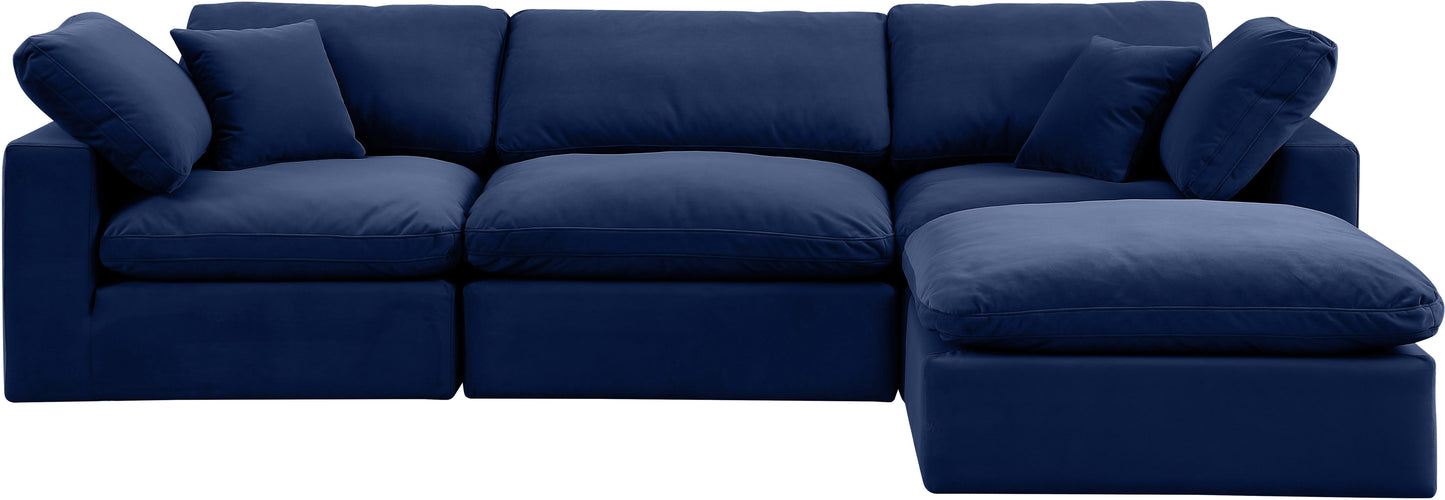 dolce navy velvet modular sectional sec4a