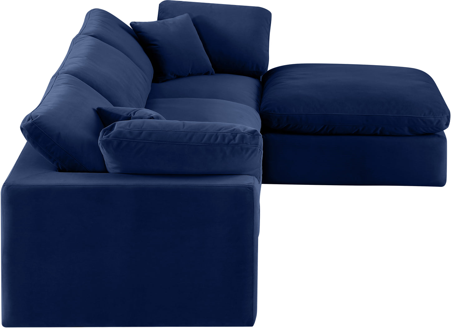 dolce navy velvet modular sectional sec4a