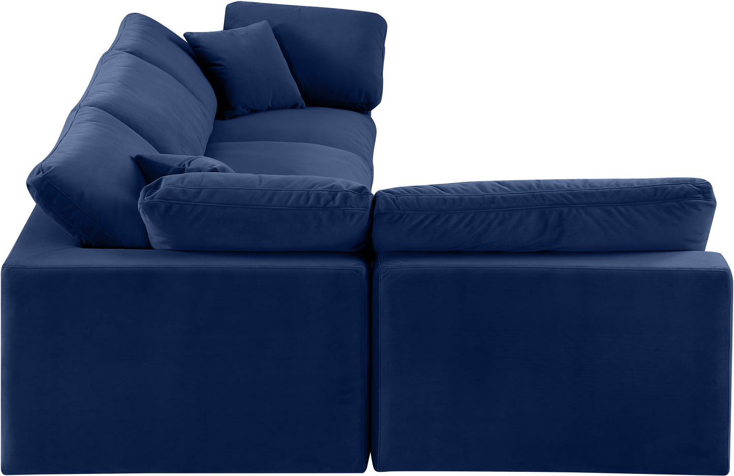 dolce navy velvet modular sectional sec4b