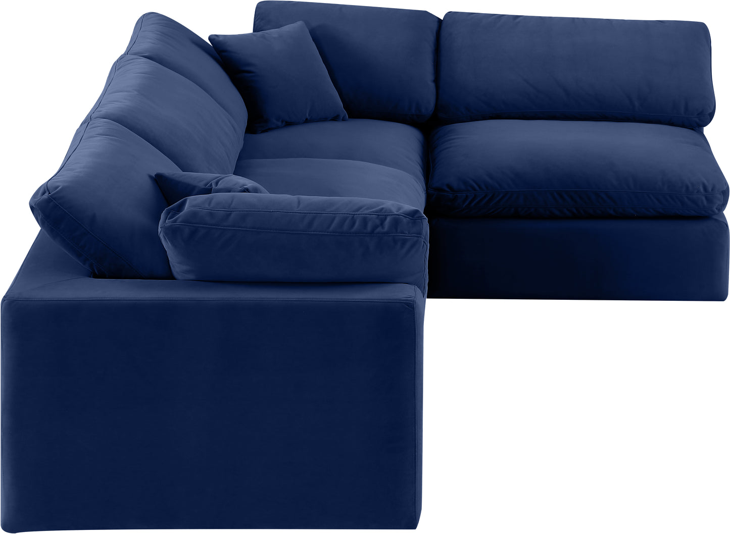 dolce navy velvet modular sectional sec4b