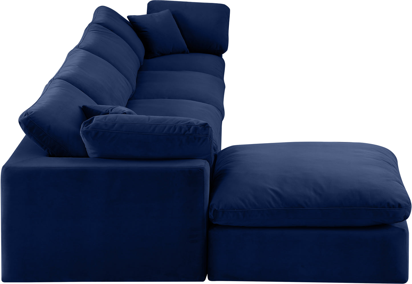 dolce navy velvet modular sectional sec5a