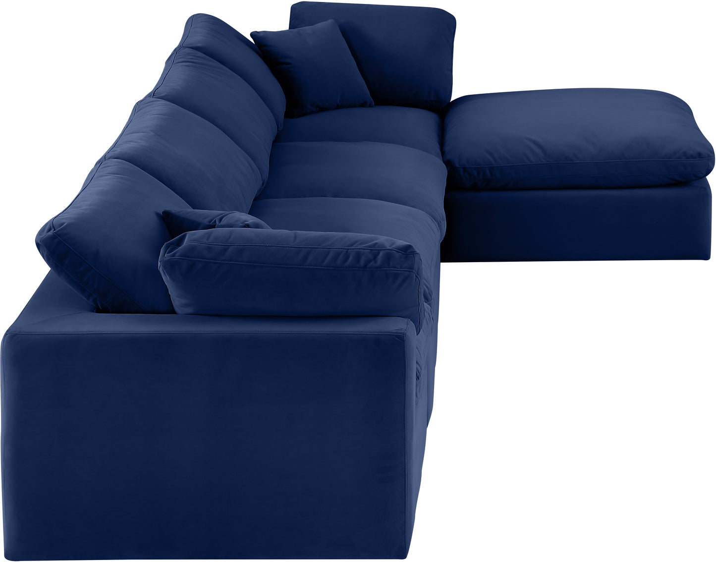 dolce navy velvet modular sectional sec5a