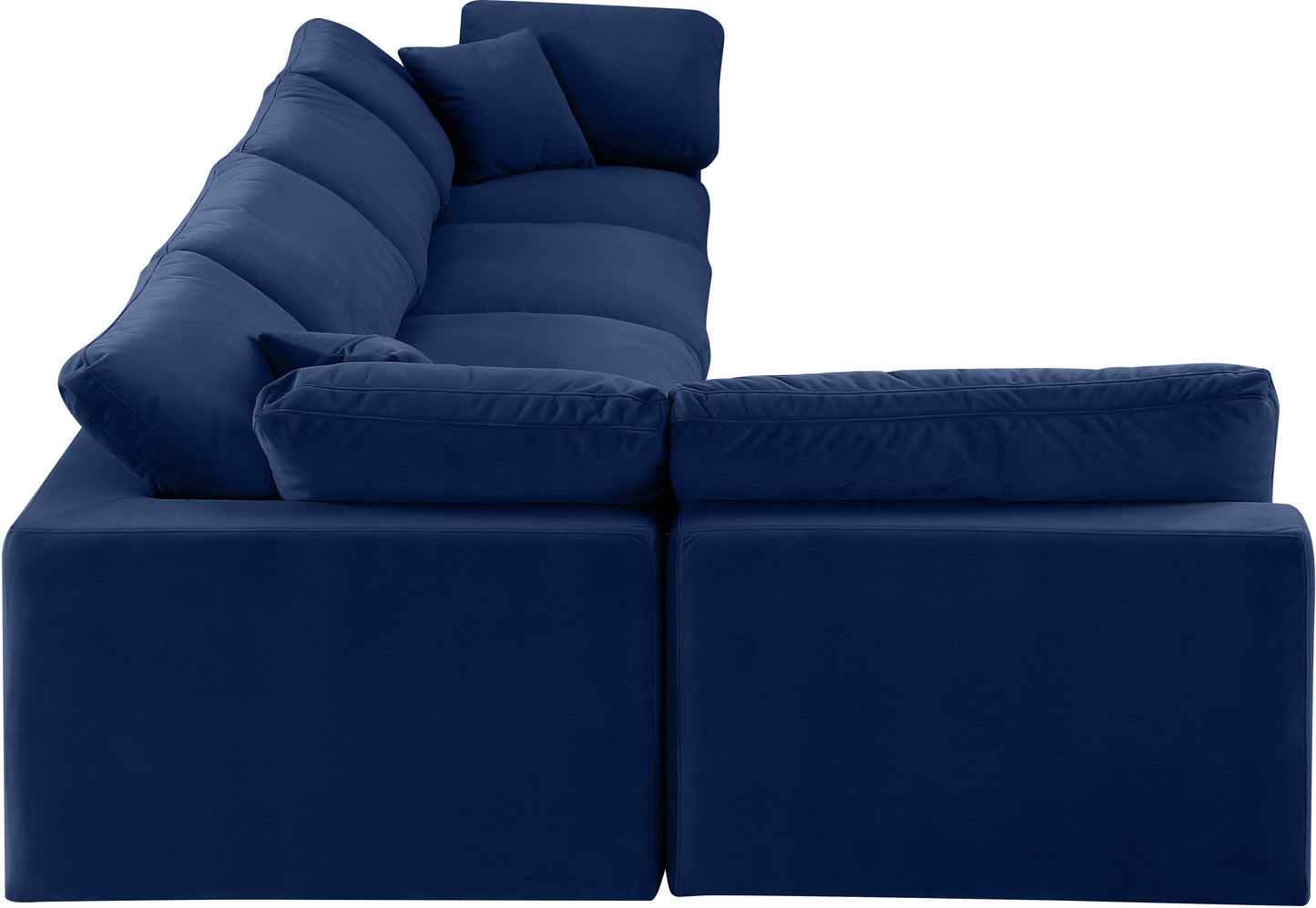 dolce navy velvet modular sectional sec5d