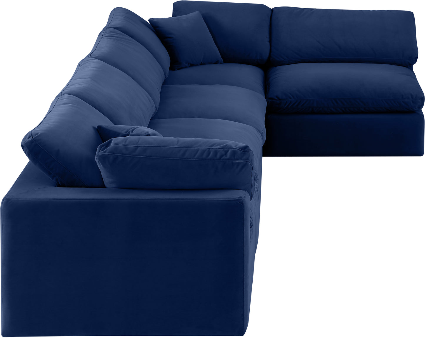 dolce navy velvet modular sectional sec5d