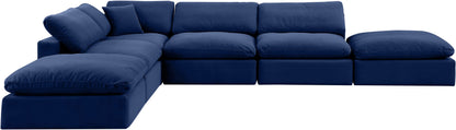 Dolce Navy Velvet Modular Sectional Sec6E