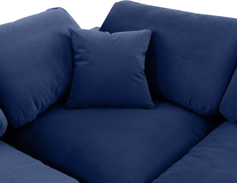 Dolce Navy Velvet Modular Sectional Sec7B