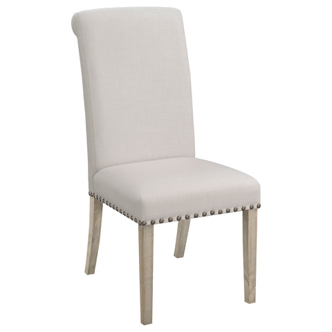 Smith Fabric Upholstered Dining Side Chair Beige (Set of 2)Beige