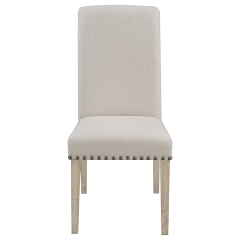 Smith Fabric Upholstered Dining Side Chair Beige (Set of 2)Beige