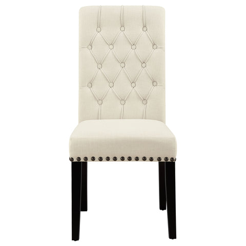 Dustin Fabric Upholstered Dining Side Chair Beige (Set of 2)
