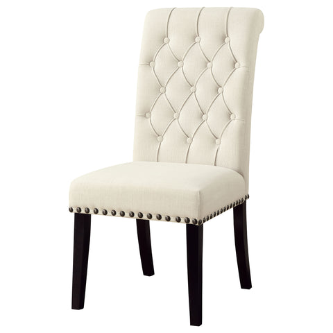 Dustin Fabric Upholstered Dining Side Chair Beige (Set of 2)