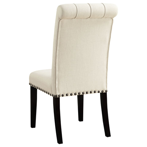Dustin Fabric Upholstered Dining Side Chair Beige (Set of 2)