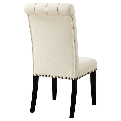 Dustin Fabric Upholstered Dining Side Chair Beige (Set of 2)