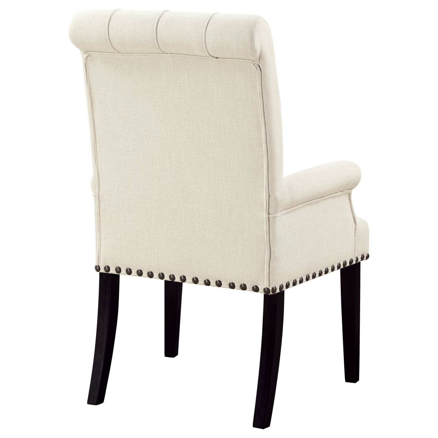 dustin fabric upholstered dining arm chair beige