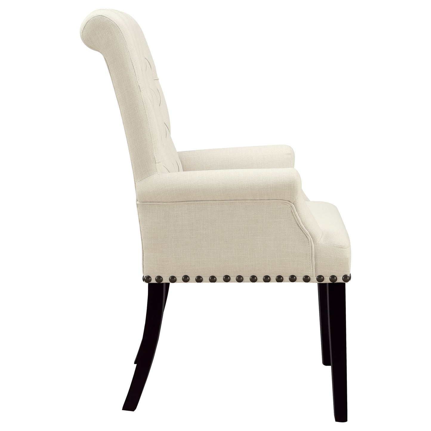 dustin fabric upholstered dining arm chair beige