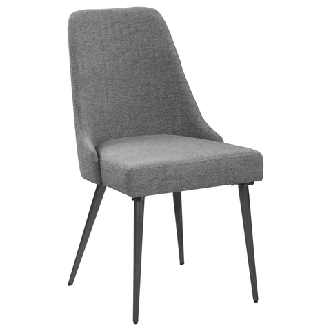 Gambon Fabric Upholstered Dining Side Chair Grey (Set of 2)Grey