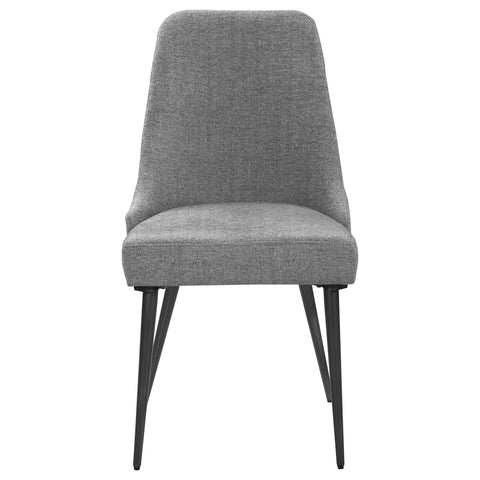 Gambon Fabric Upholstered Dining Side Chair Grey (Set of 2)Grey