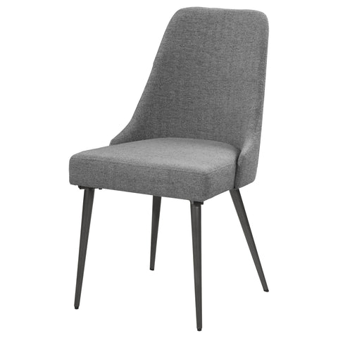 Gambon Fabric Upholstered Dining Side Chair Grey (Set of 2)Grey