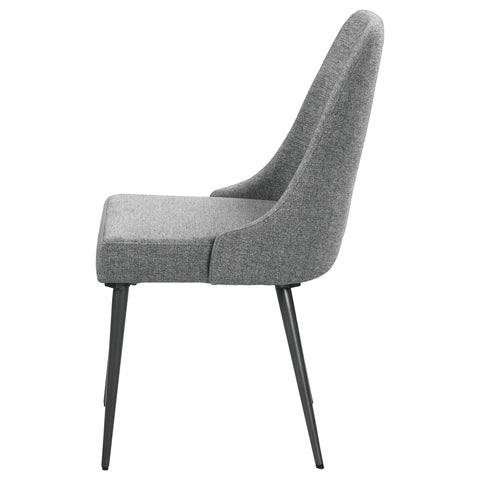 Gambon Fabric Upholstered Dining Side Chair Grey (Set of 2)Grey