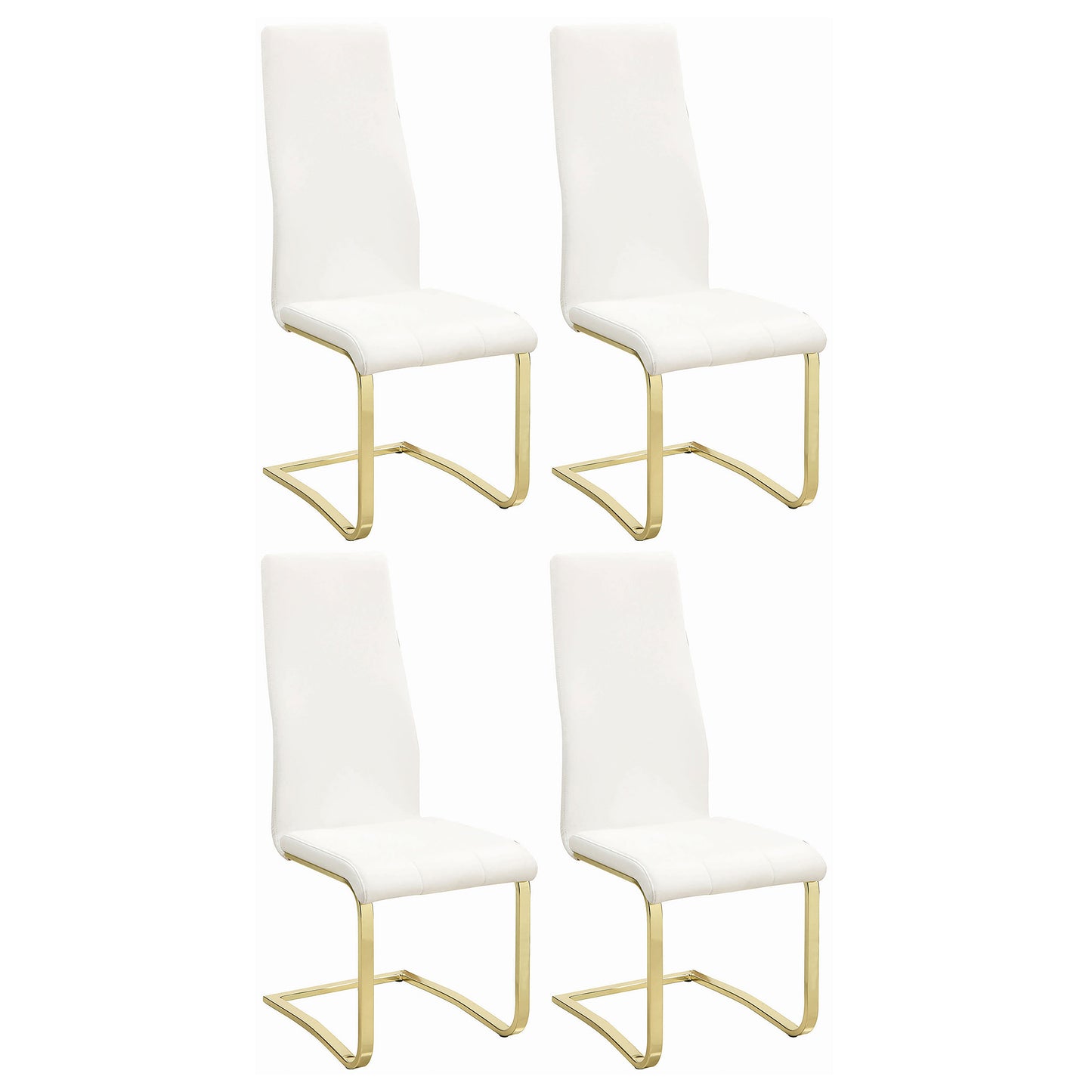 rue upholstered dining side chair white (set of 4)white