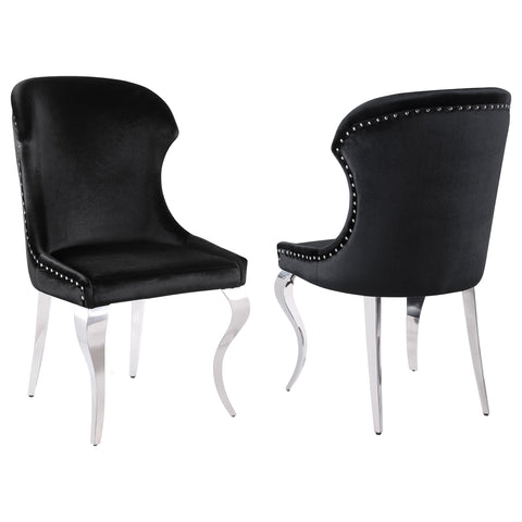 Scottsdale Upholstered Dining Side Chair Black (Set of 2)Black