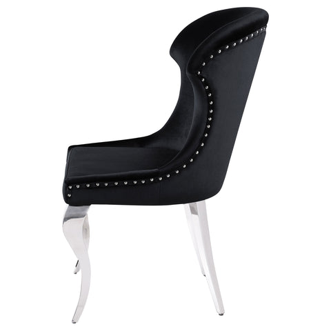 Scottsdale Upholstered Dining Side Chair Black (Set of 2)Black